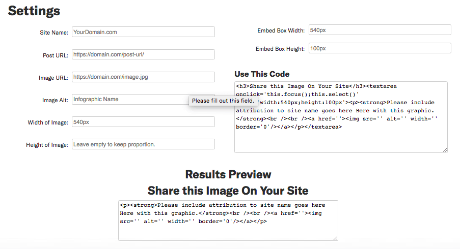 How to Effectively Display Infographics on Your Site 7 Embed code tool