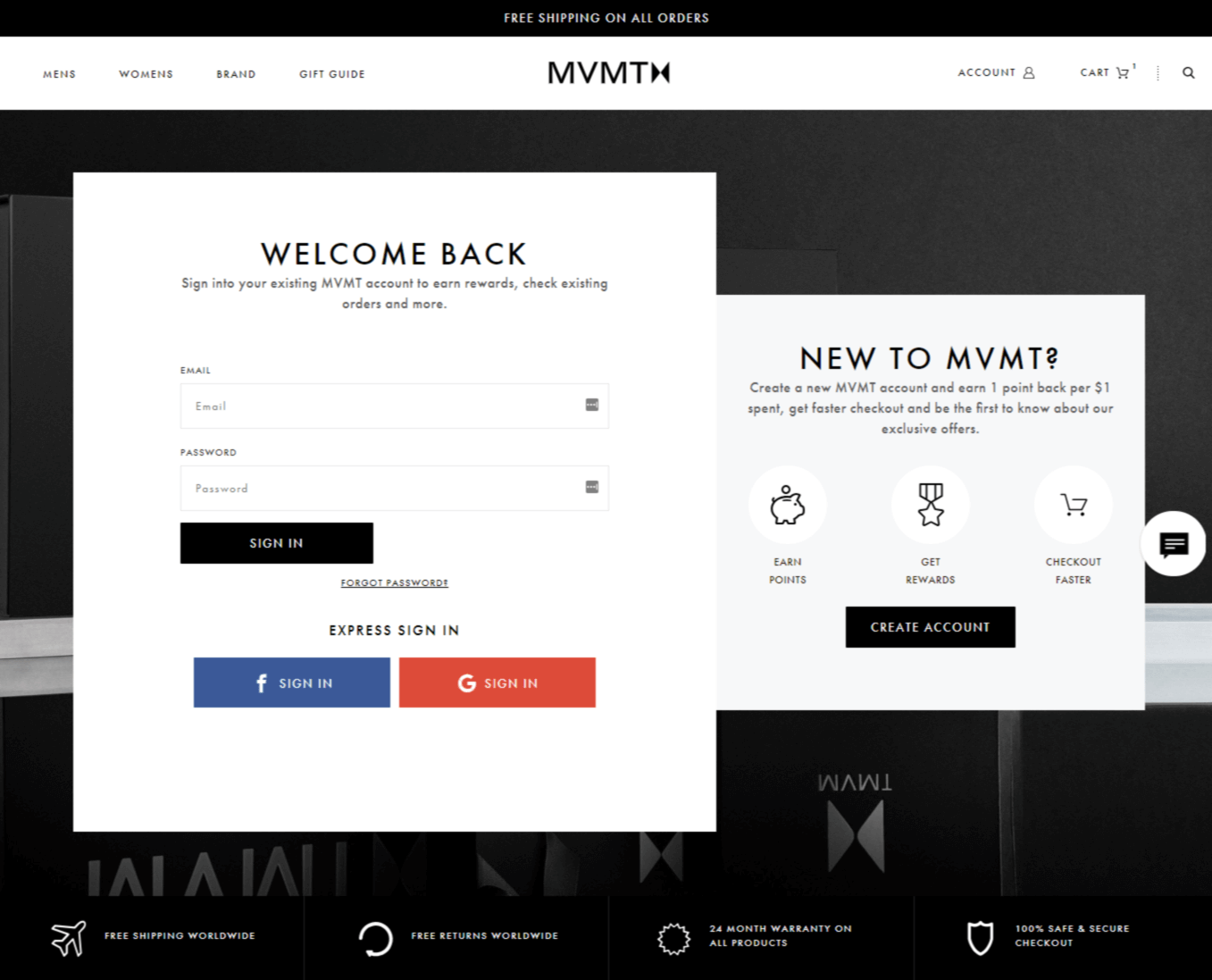 7 Ecommerce User Experience Quick Wins (Making Your Visitors Happy) 9 mvmt account