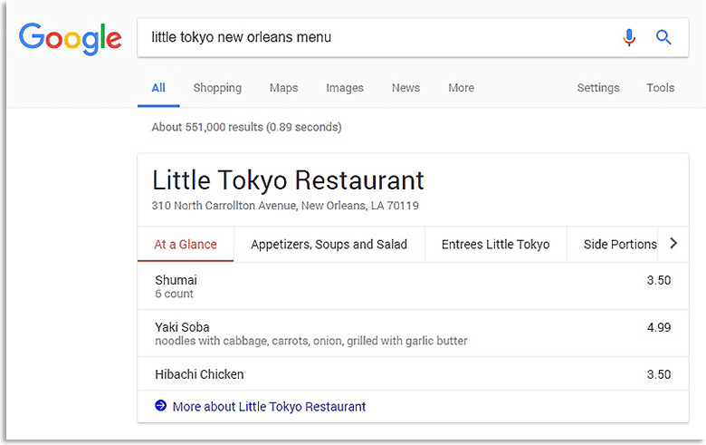 Understanding Google Rich Snippets 4 restauraunt markup