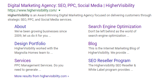 Understanding Google Rich Snippets 12 sitelinks