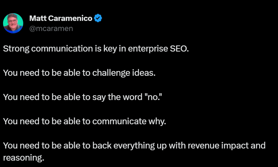 Everything You Need to Know About Enterprise SEO 7 matt twitter seo