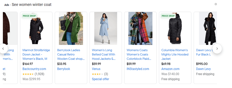 How to Set Up SEO for Google Shopping: A Step-by-Step Guide 4 womens jacket google shopping serp