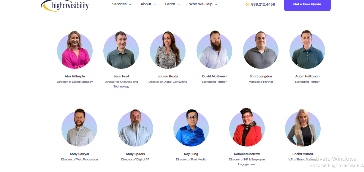7 Qualities of a Great SEO Company 4 A cross section of HigherVisibility's top experts.