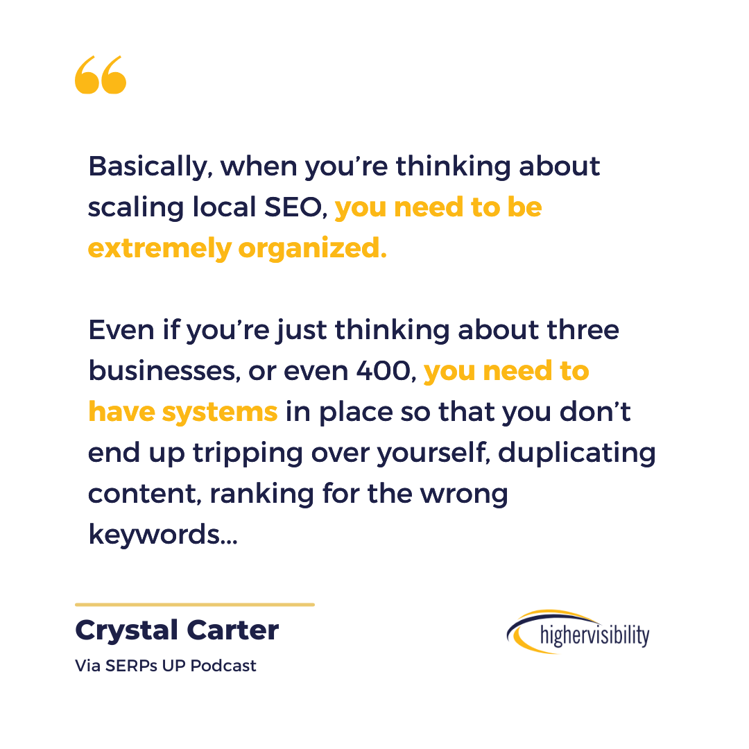 Crystal Carter on Multiple Location SEO