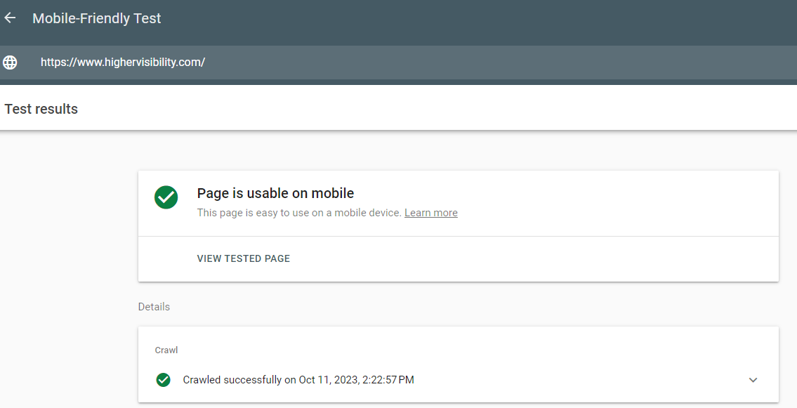 mobile-friendly test- technical SEO