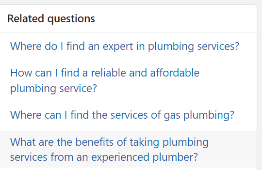 Quora search for plumbing services in Dallas